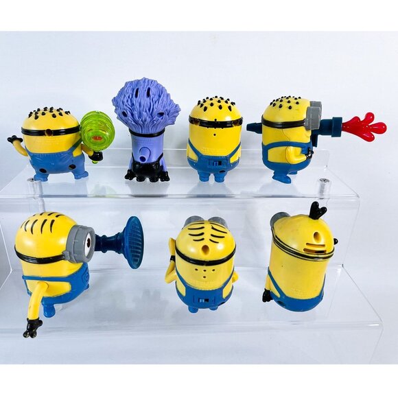 Set of 7 Minions Figures 2013 McDonalds Happy Meal Toys Despicable Me 2 - Picture 2 of 6